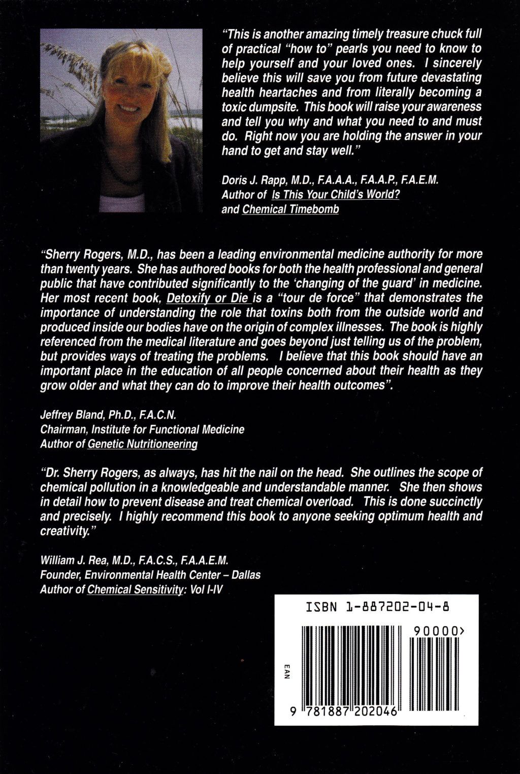 Detoxify or Die by Sherry Rogers MD (back cover)