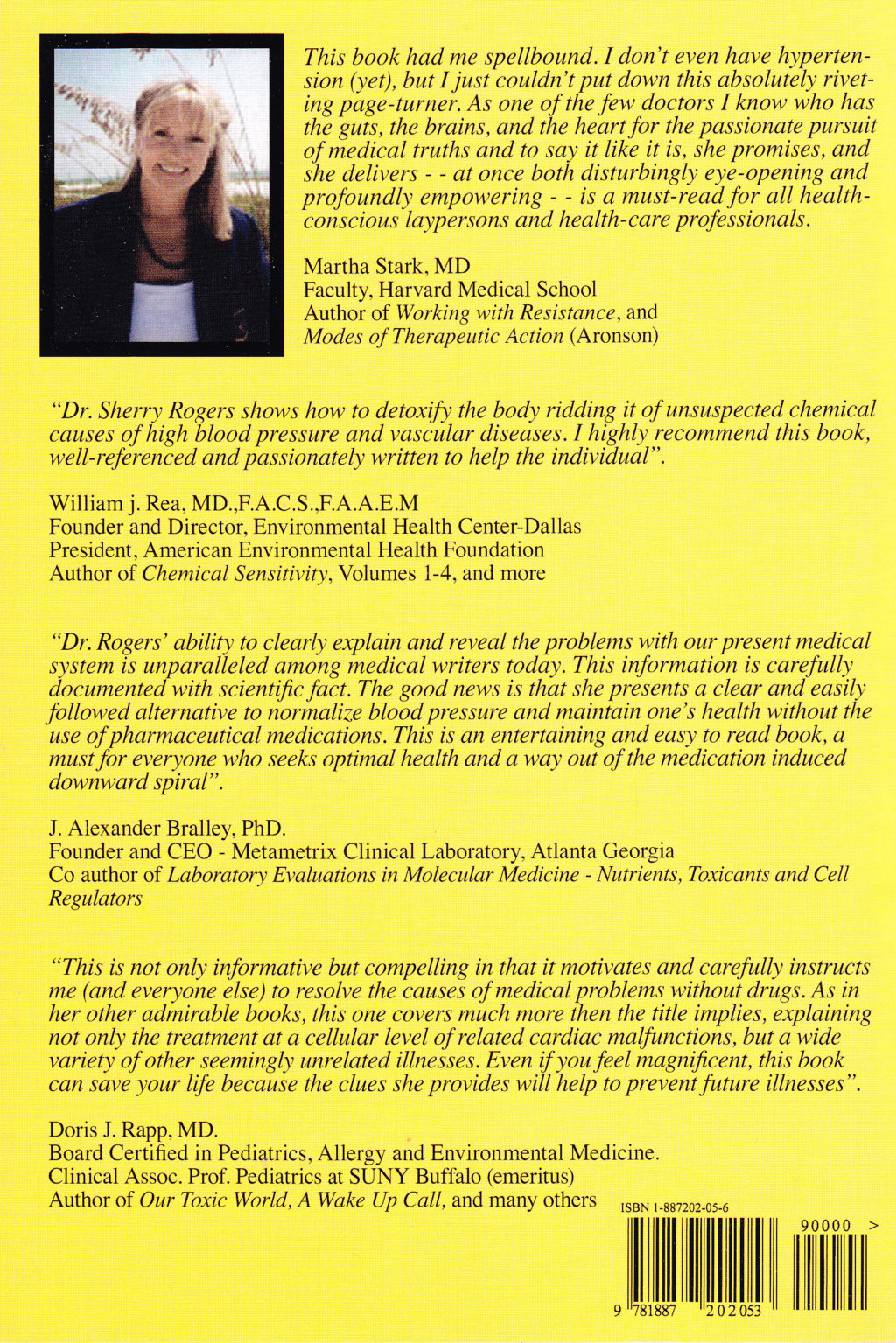 The High Blood Pressure Hoax! by Sherry Rogers MD (back cover)